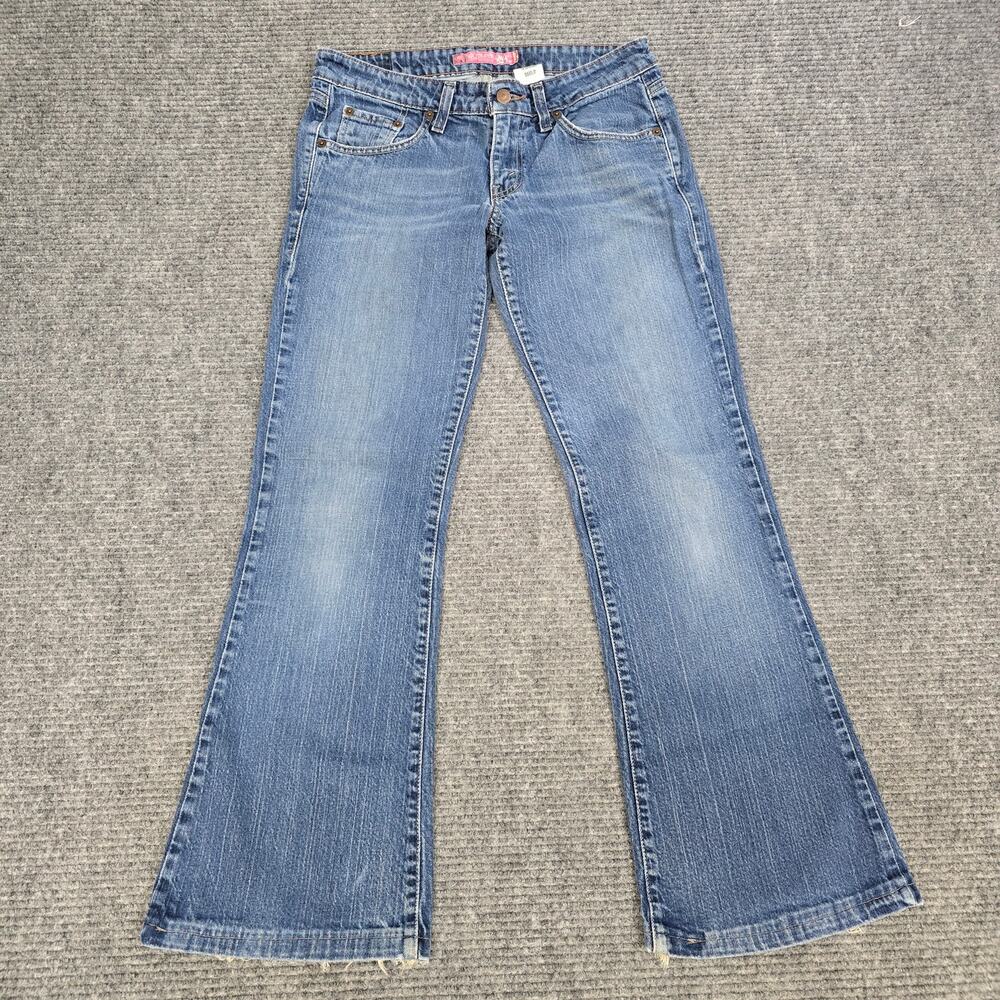 Levi's 524 Too Superlow Jeans Womens 7M 30x30 Blue Flare Y2K Low Rise